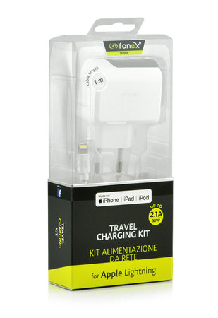 Fonex - Ladeadapter USB + Kabel USB / Lightning, 10W, weiß