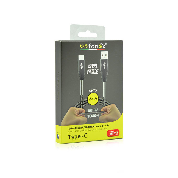Fonex - Kabel - USB / USB-C (1m), grau