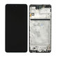 Samsung Galaxy M51 M515F - LCD Display + Touchscreen Front Glas + Rahmen (Celestial Black) - GH82-23568A, GH82-24168A, GH82-24166A Genuine Service Pack