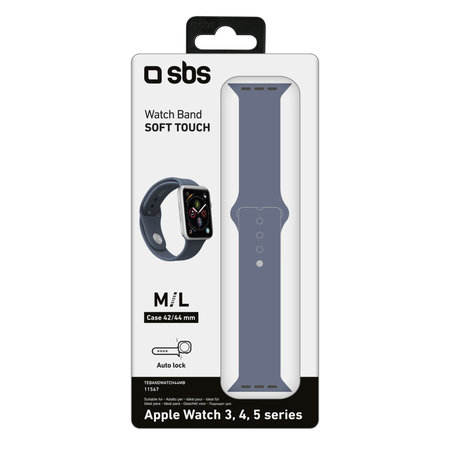 SBS - Armband für Apple Watch 44 mm, Größe M / L, blau