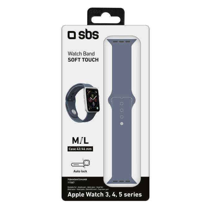 SBS - Armband für Apple Watch 44 mm, Größe M / L, blau