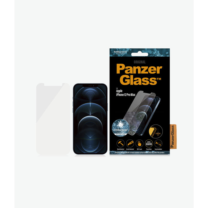 PanzerGlass - Gehärtetes Glas Standard Fit AB für iPhone 12 Pro Max, transparent