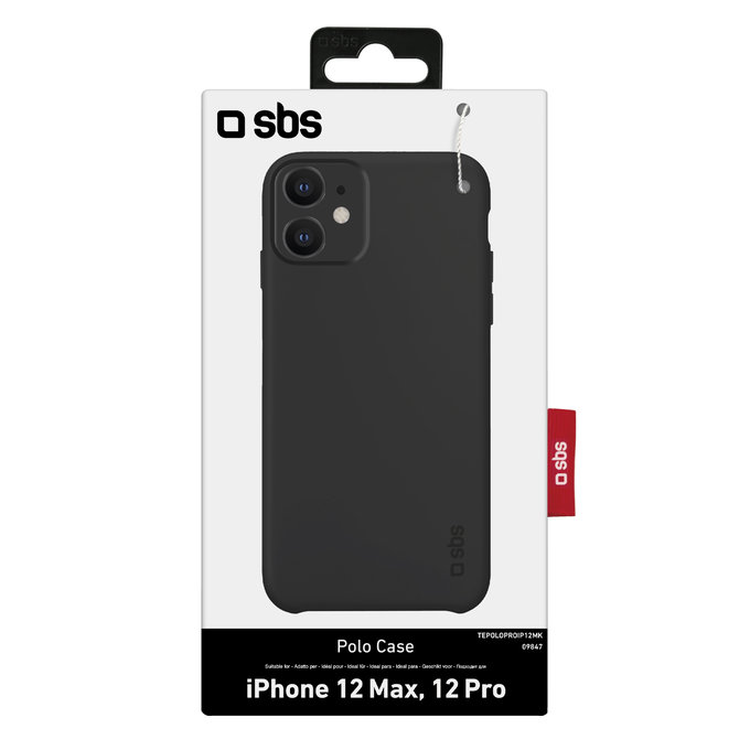 SBS - Fall Polo One für iPhone 12 und 12 Pro, schwarz