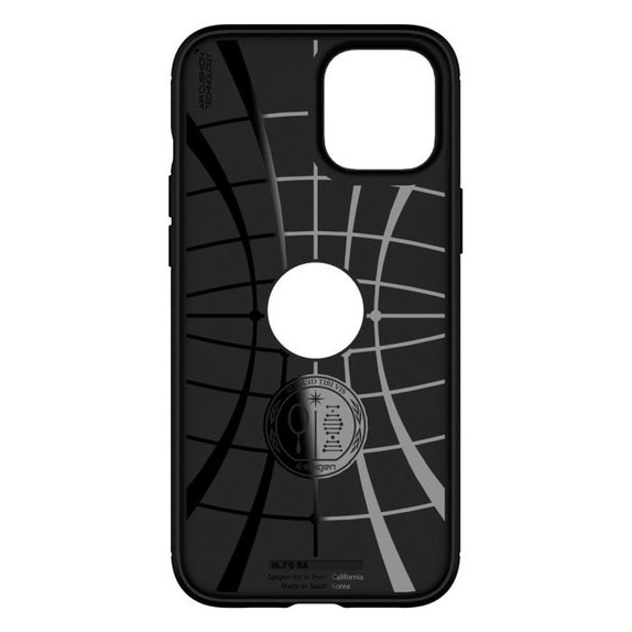 Spigen - Hülle Rugged Armor für iPhone 12 a 12 Pro, schwarz