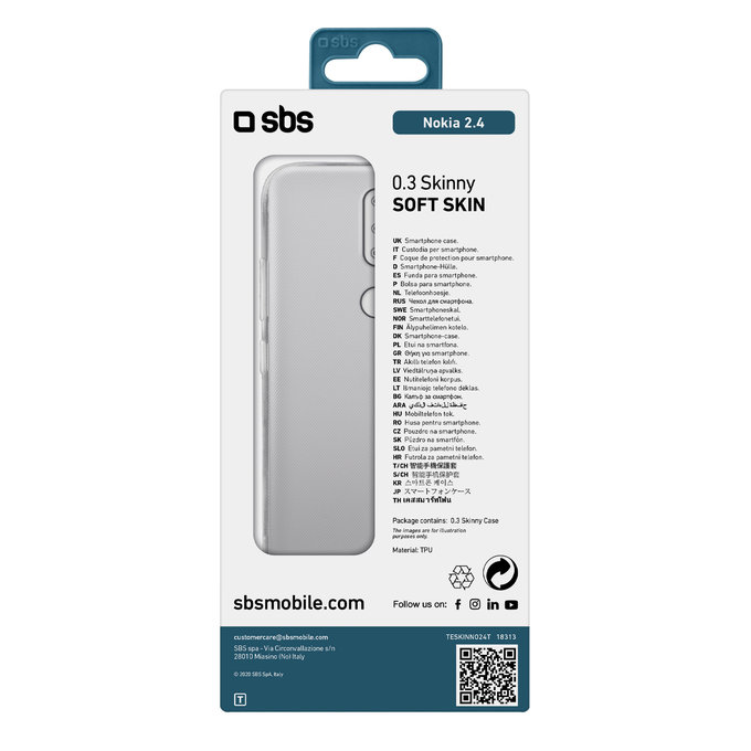 SBS - Fall Skinny für Nokia 2.4, transparent