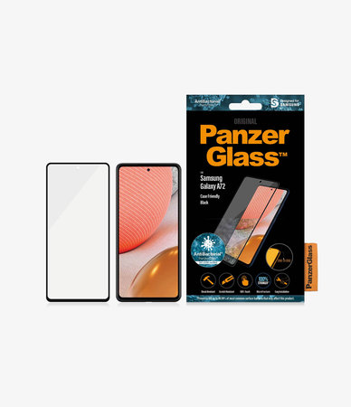 PanzerGlass - Gehärtetes Glas Case Friendly AB für Samsung Galaxy A72, schwarz