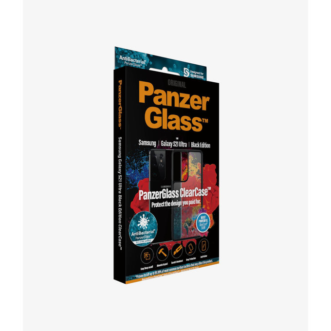 PanzerGlass - Hülle ClearCase AB für Samsung Galaxy S21 Ultra, schwarz
