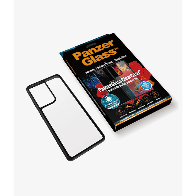 PanzerGlass - Hülle ClearCase AB für Samsung Galaxy S21 Ultra, schwarz