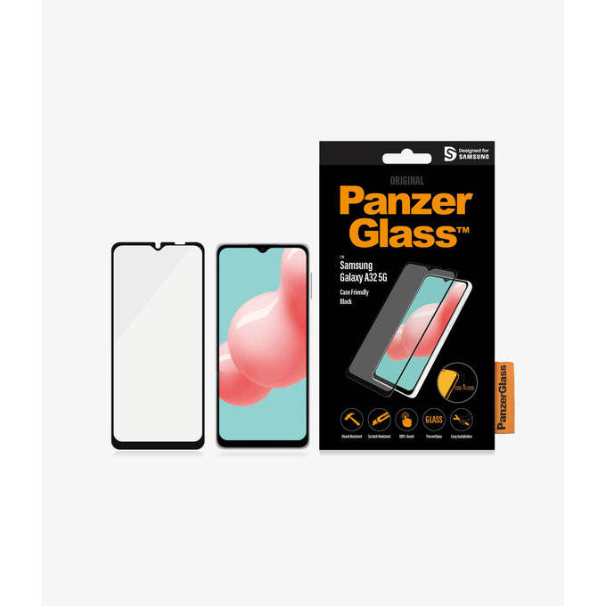 PanzerGlass - Gehärtetes Glas Case Friendly für Samsung Galaxy A32 5G, schwarz