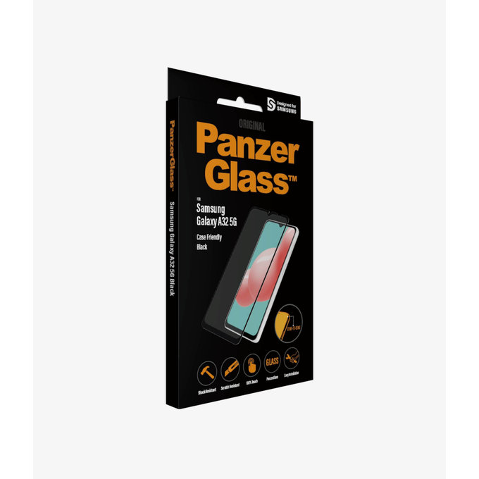 PanzerGlass - Gehärtetes Glas Case Friendly für Samsung Galaxy A32 5G, schwarz
