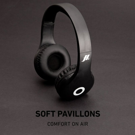 SBS Music Hero - Stereo-Funkkopfhörer mit Mikrofon, schwarz