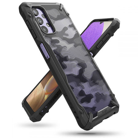 Ringke - Fusion X Hülle für Samsung Galaxy A32 5G, schwarzes Camouflage