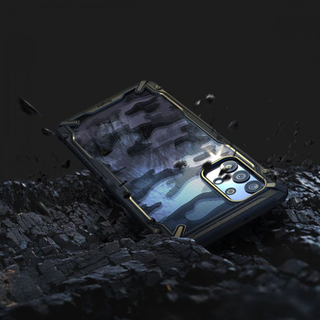 Ringke - Fusion X Hülle für Samsung Galaxy A32 5G, schwarzes Camouflage