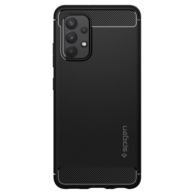 Spigen - Hülle Rugged Armor für Samsung Galaxy A52 a A52 5G, schwarz