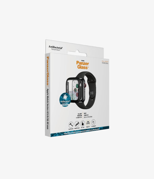 PanzerGlass - Gehärtetes Glas Full Body AB für Apple Watch 4, 5, 6, SE (1st gen) und SE (2nd gen) 40mm, schwarz