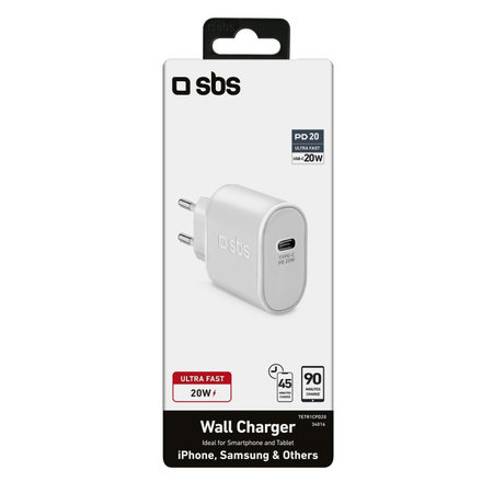 SBS - 20W Ladeadapter USB-C, weiß