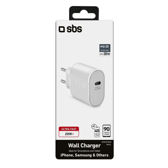 SBS - 20W Ladeadapter USB-C, weiß