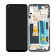 OnePlus Nord N10 5G - LCD Display + Touchscreen Front Glas + Rahmen (Midnight Ice) - 2011100239 Genuine Service Pack