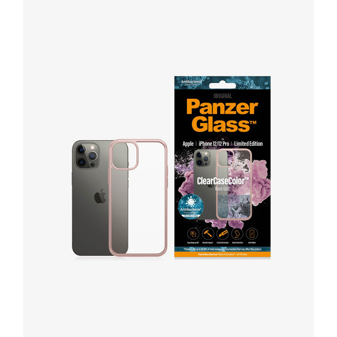 PanzerGlass - ClearCase AB Hülle für iPhone 12/12 Pro, Roségold