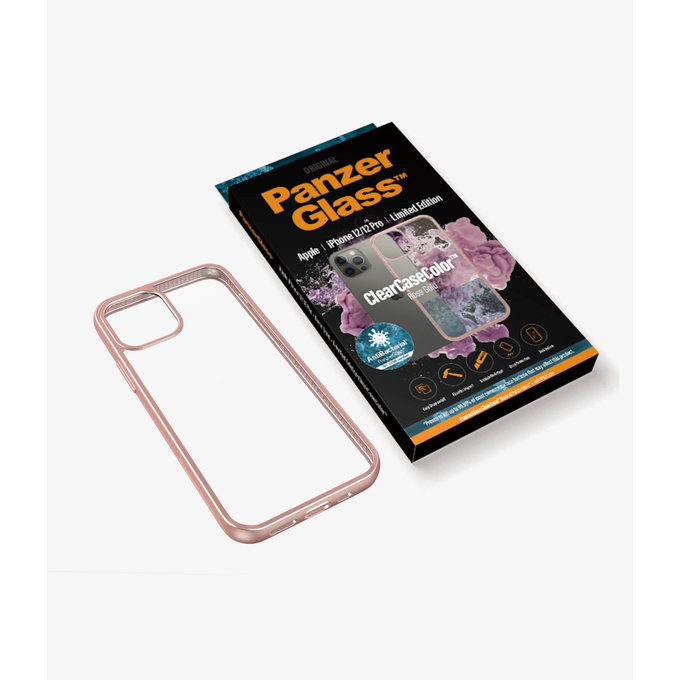 PanzerGlass - ClearCase AB Hülle für iPhone 12/12 Pro, Roségold