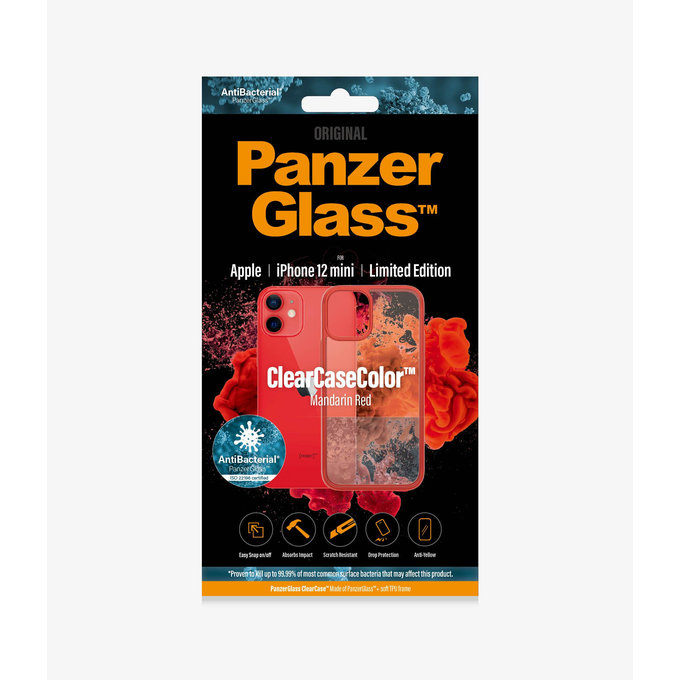 PanzerGlass - Fall ClearCase AB für iPhone 12 mini, red