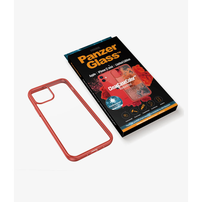 PanzerGlass - Fall ClearCase AB für iPhone 12 mini, red