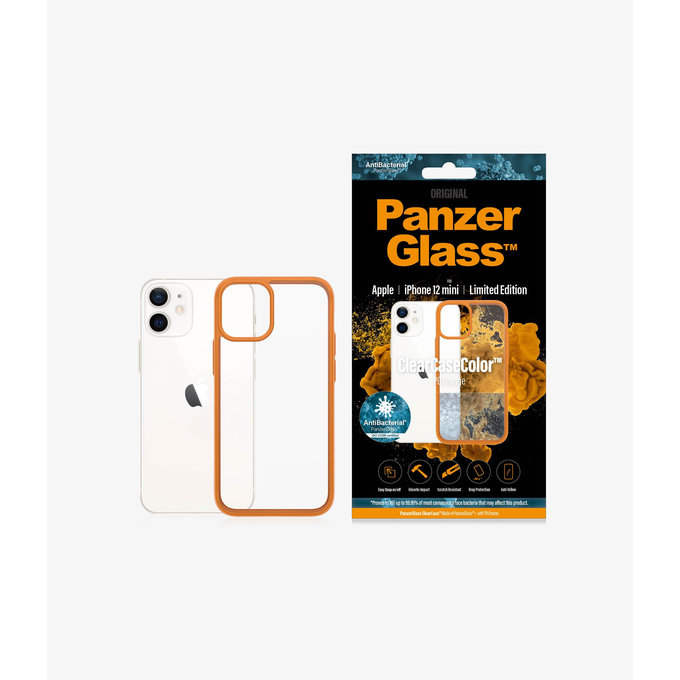 PanzerGlass - Fall ClearCase AB für iPhone 12 mini, orange