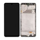 Samsung Galaxy A22 A225F - LCD Display + Touchscreen Front Glas + Rahmen (Black) - GH82-25944A, GH82-26047A Genuine Service Pack