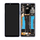 Sony Xperia 10 III - LCD Display + Touchscreen Front Glas + Rahmen (Blue) - A5034094A Genuine Service Pack