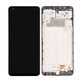 Samsung Galaxy M32 M325F - LCD Display + Touchscreen Front Glas + Rahmen (Black) - GH82-25981A, GH82-26193A Genuine Service Pack