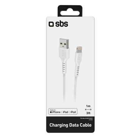 SBS - Lightning / USB Kabel (1m), weiß