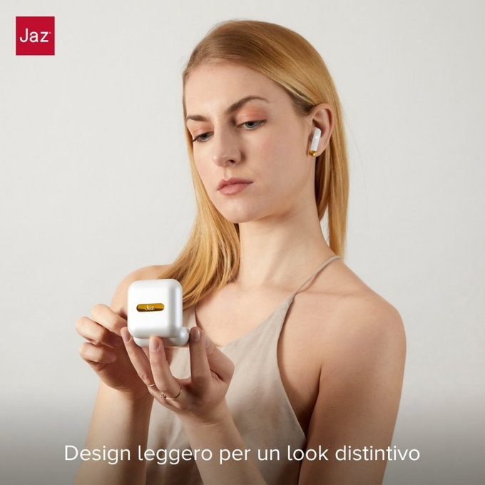 SBS - TWS Hoox Wireless-Kopfhörer mit Ladeetui 300 mAh, perlweiß