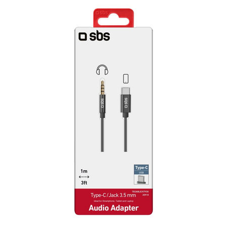 SBS - Adapter USB-C / 3.5mm Jack, schwarz