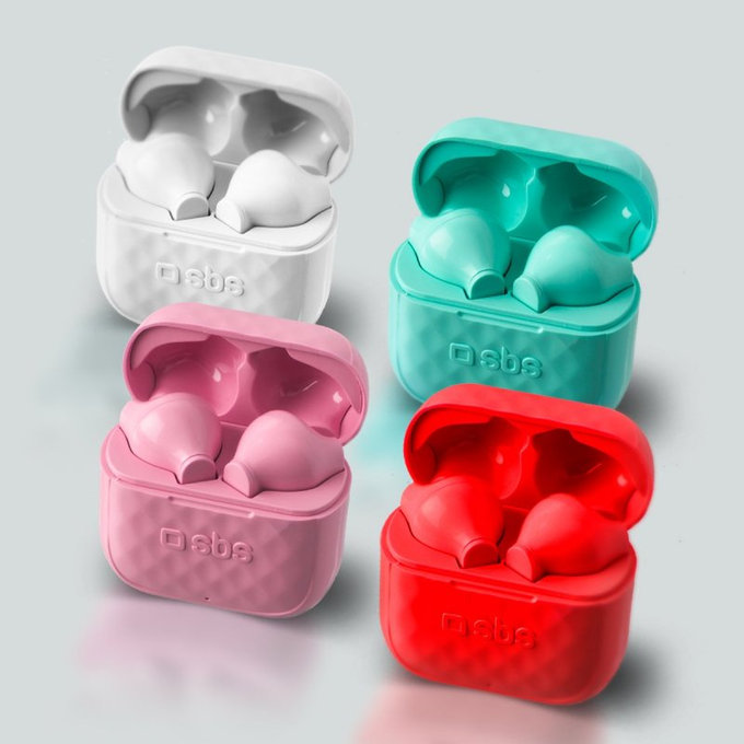 SBS - TWS Air Free Kabellose Kopfhörer mit Ladebox 250 mAh, weiß
