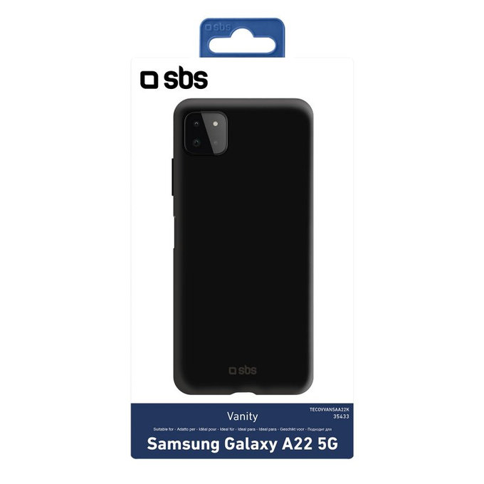 SBS - Hülle Vanity für Samsung Galaxy A22 5G, schwarz