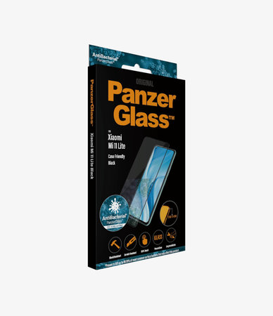 PanzerGlass - Gehärtetes Glas Case Friendly für Xiaomi Mi 11 Lite, schwarz