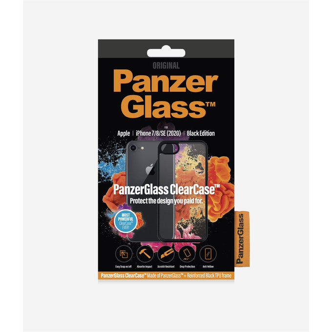 PanzerGlass - Fall ClearCase für iPhone 7, 8, SE 2020 und SE 2022, black