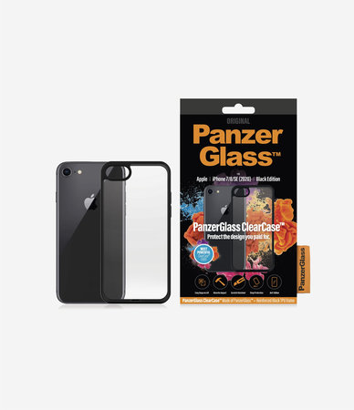 PanzerGlass - Fall ClearCase für iPhone 7, 8, SE 2020 und SE 2022, black