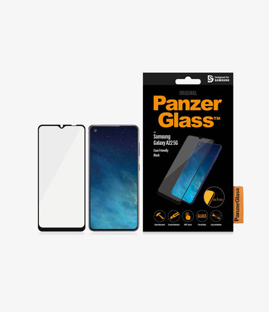 PanzerGlass - Gehärtetes Glas Case Friendly für Samsung Galaxy A22 5G, schwarz
