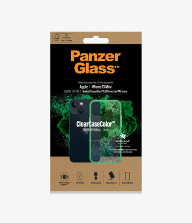PanzerGlass - Fall ClearCaseColor AB für iPhone 13 mini, lime