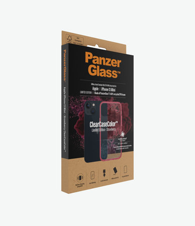 PanzerGlass - Fall ClearCaseColor AB für iPhone 13 mini, strawberry