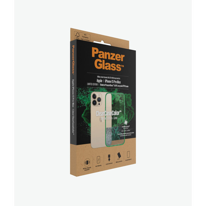PanzerGlass - Fall ClearCaseColor AB für iPhone 13 Pro Max, lime