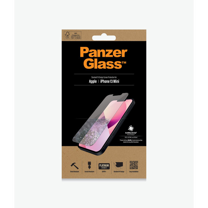 PanzerGlass - Gehärtetes Glas Standard Fit AB für iPhone 13 mini, transparent