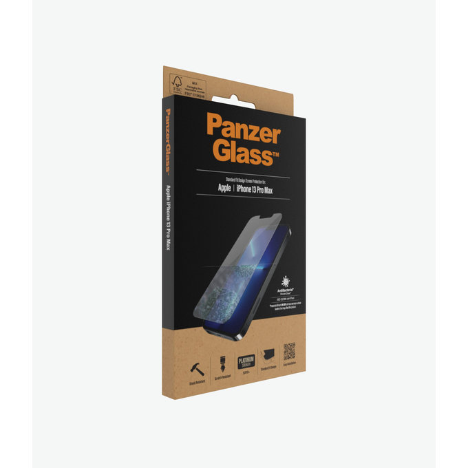 PanzerGlass - Gehärtetes Glas Standard Fit AB für iPhone 13 Pro Max und 14 Plus, transparent