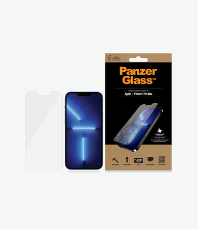 PanzerGlass - Gehärtetes Glas Standard Fit AB für iPhone 13 Pro Max und 14 Plus, transparent