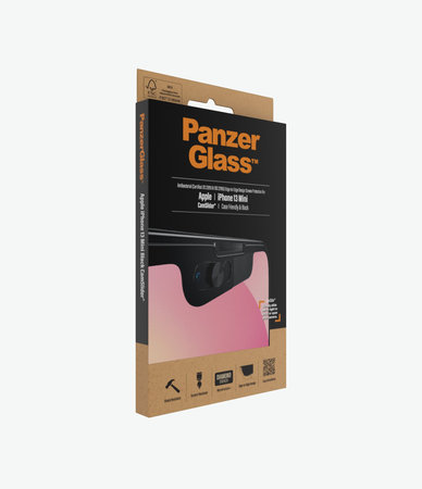 PanzerGlass - Gehärtetes Glas Case Friendly CamSlider AB für iPhone 13 mini, schwarz