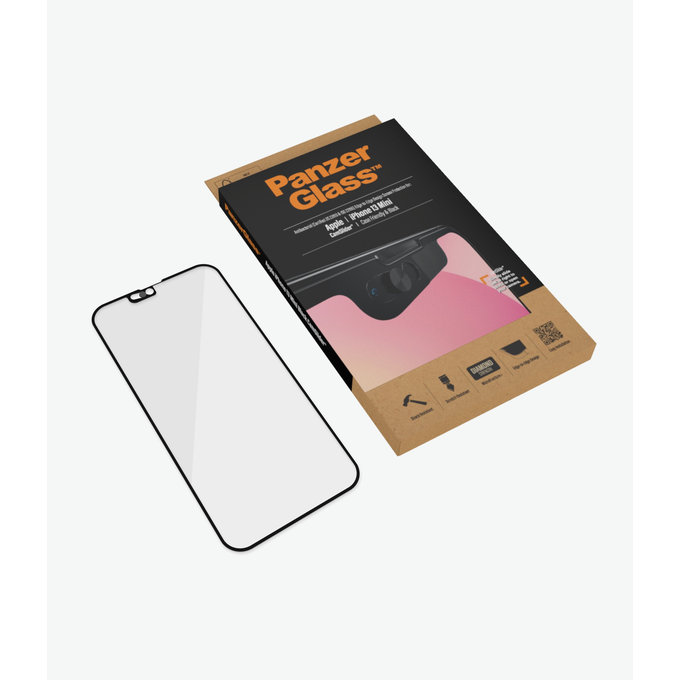 PanzerGlass - Gehärtetes Glas Case Friendly CamSlider AB für iPhone 13 mini, schwarz