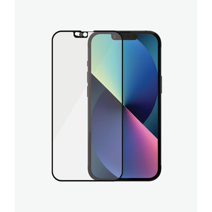 PanzerGlass - Gehärtetes Glas Case Friendly CamSlider AB für iPhone 13, 13 Pro und 14, schwarz