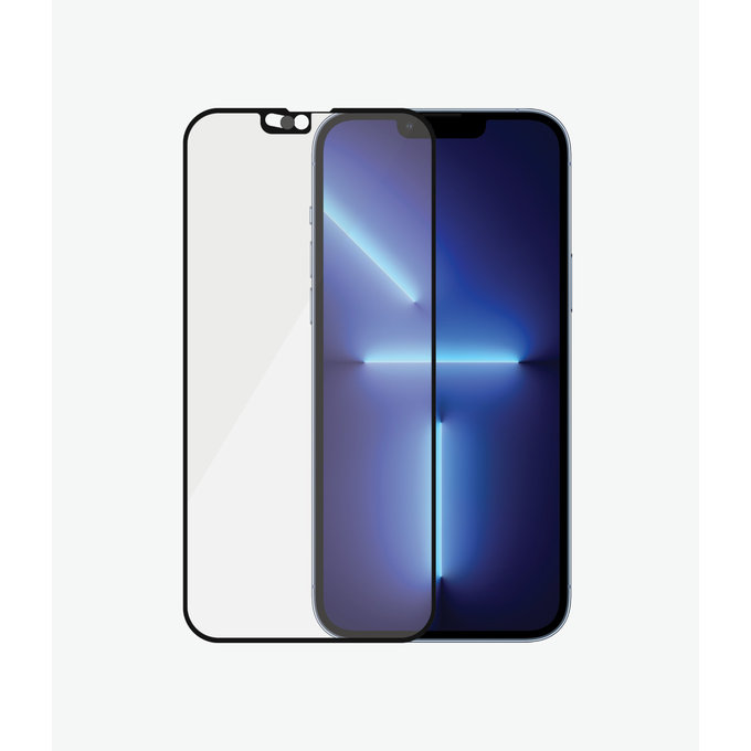 PanzerGlass - Gehärtetes Glas Case Friendly CamSlider AB für iPhone 13 Pro Max und 14 Plus, schwarz