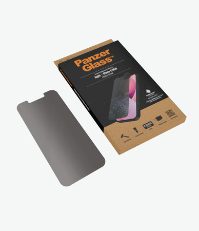 PanzerGlass - Gehärtetes Glas Standard Fit Privacy AB für iPhone 13 mini, transparent